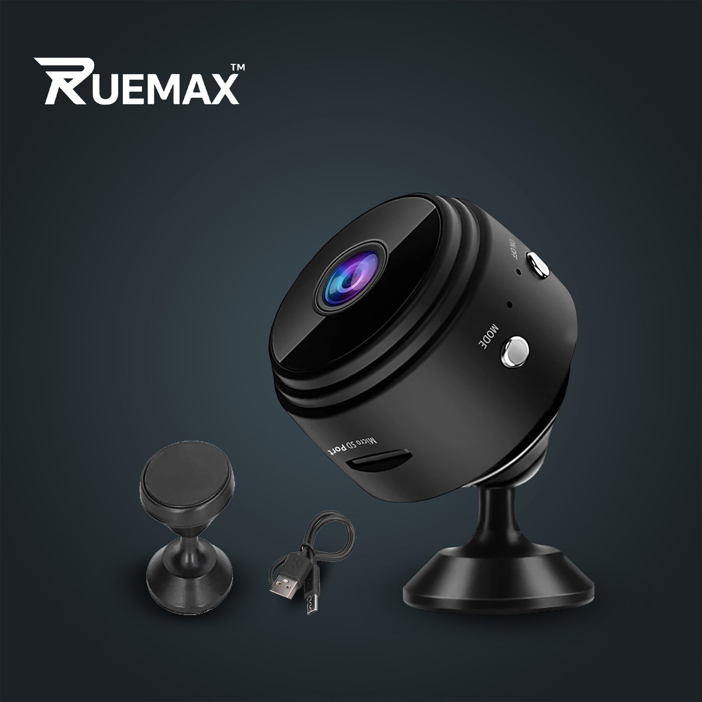 Ruemax EagleEye VizoCam™ — Ultra 4K Mini Security Camera (Magnetic Mount, Night Vision)